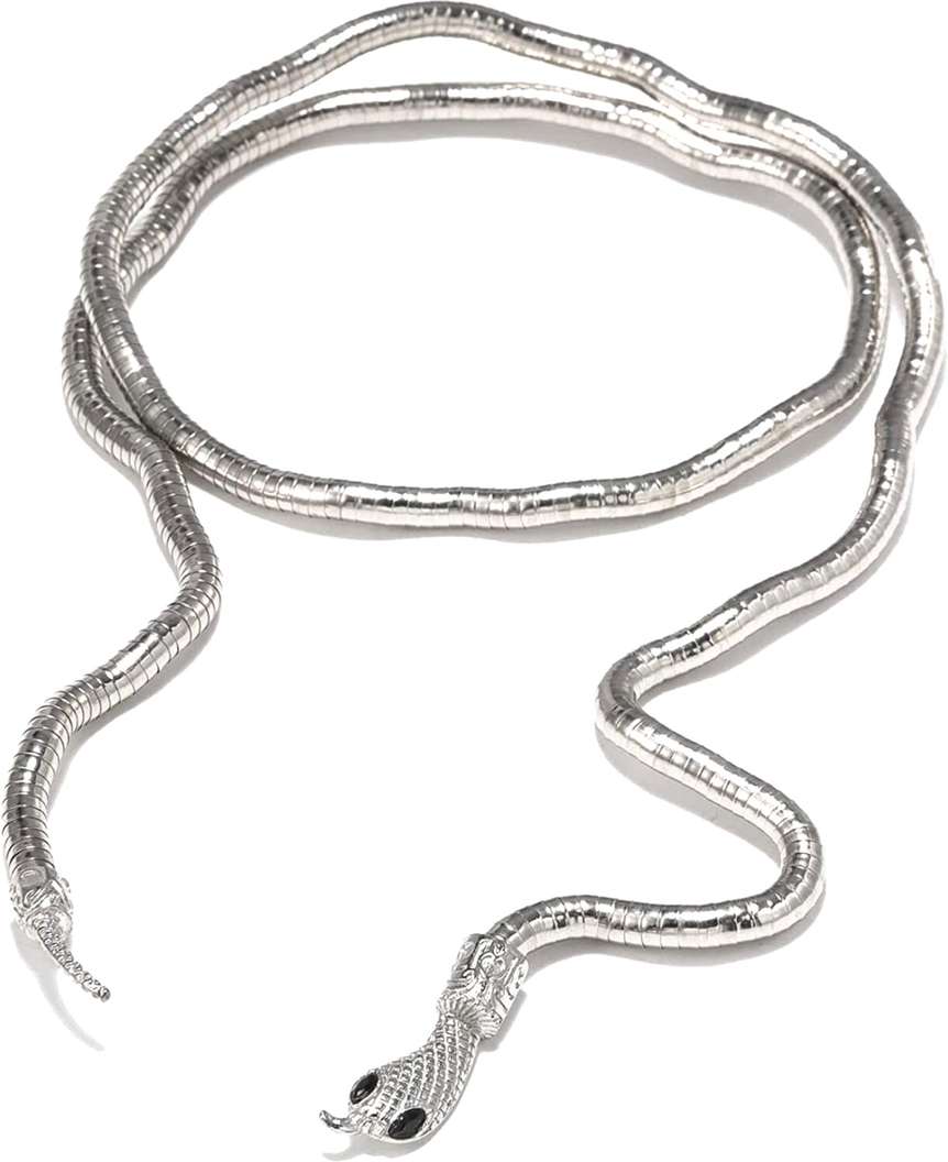 Serpent’ Snake Multi Styling Silver Bendable Adjustable Choker - Image 2