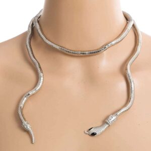 Serpent’ Snake Multi Styling Silver Bendable Adjustable Choker