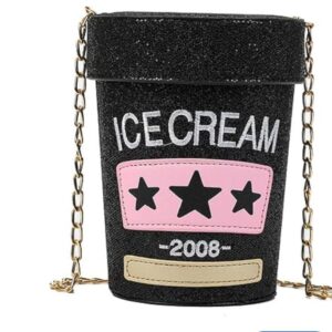 Cute Buckle Crossbody Bag for Women Color Black