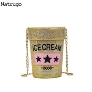 Cute Buckle Crossbody Bag for Women Color Golden