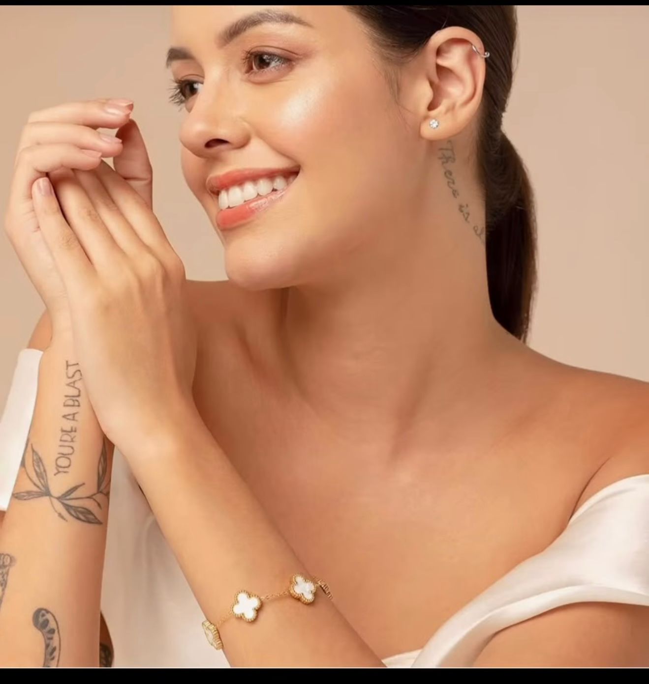 Clover braclet White - Image 3