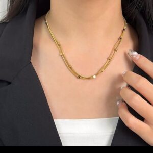 Double Layer Luxe Necklace Antitarnish