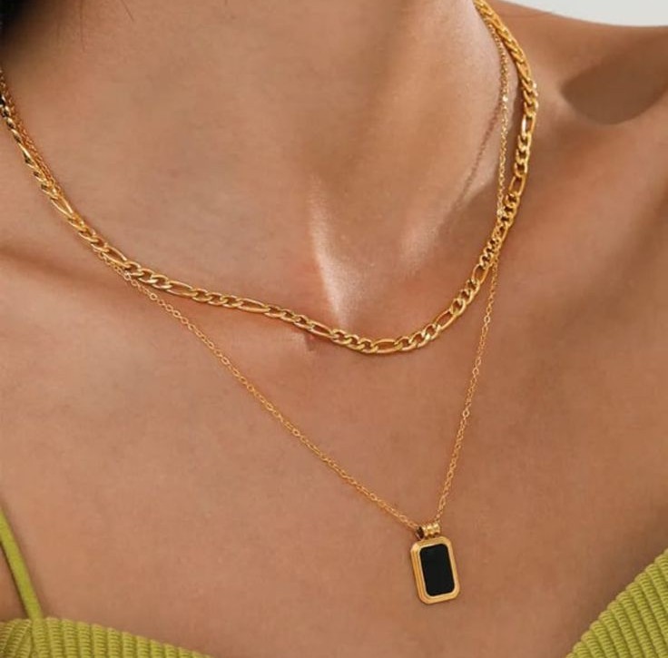 Dual Layer Gold Chain Pendant
